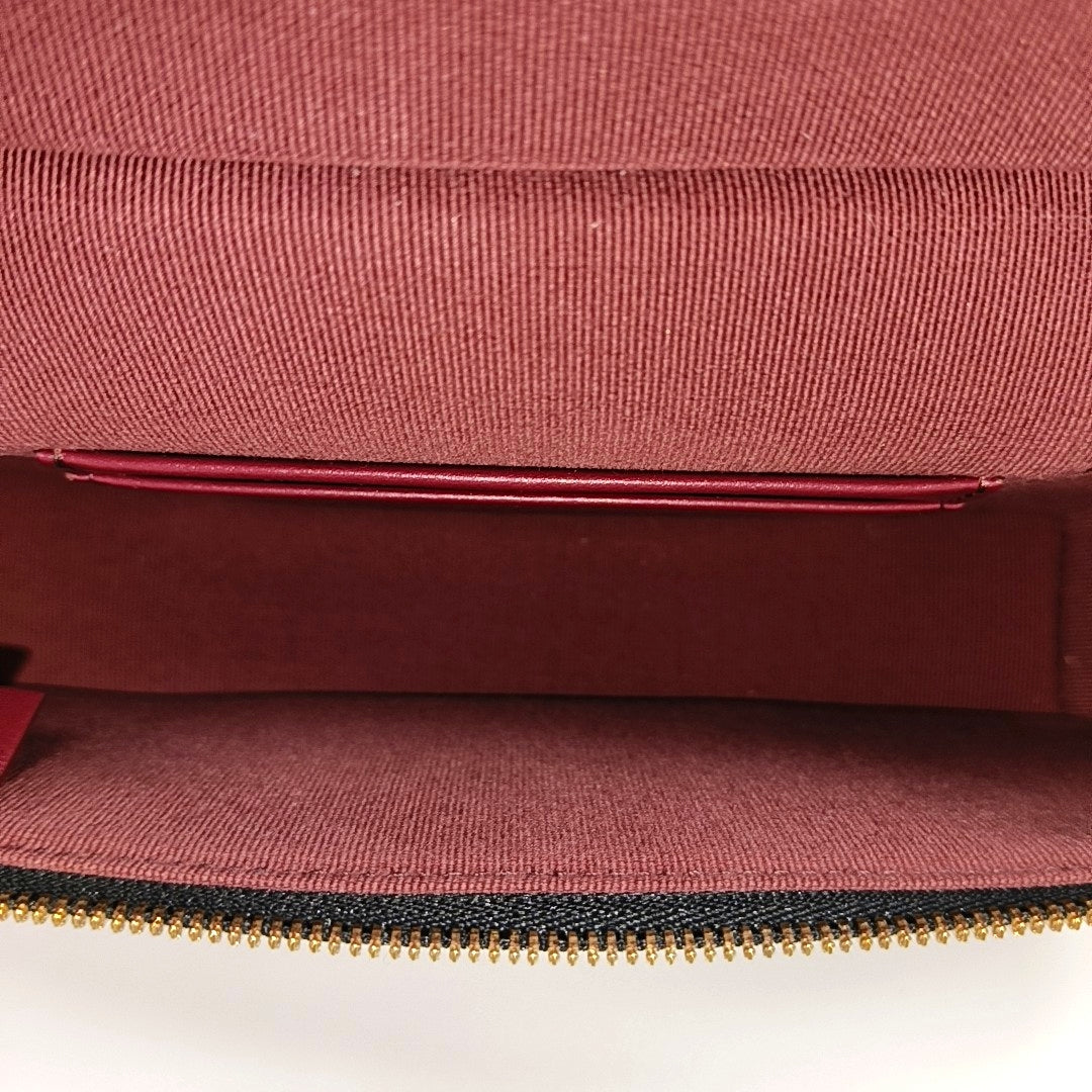 Quilted Grained Calfskin Shoulder Bag Black