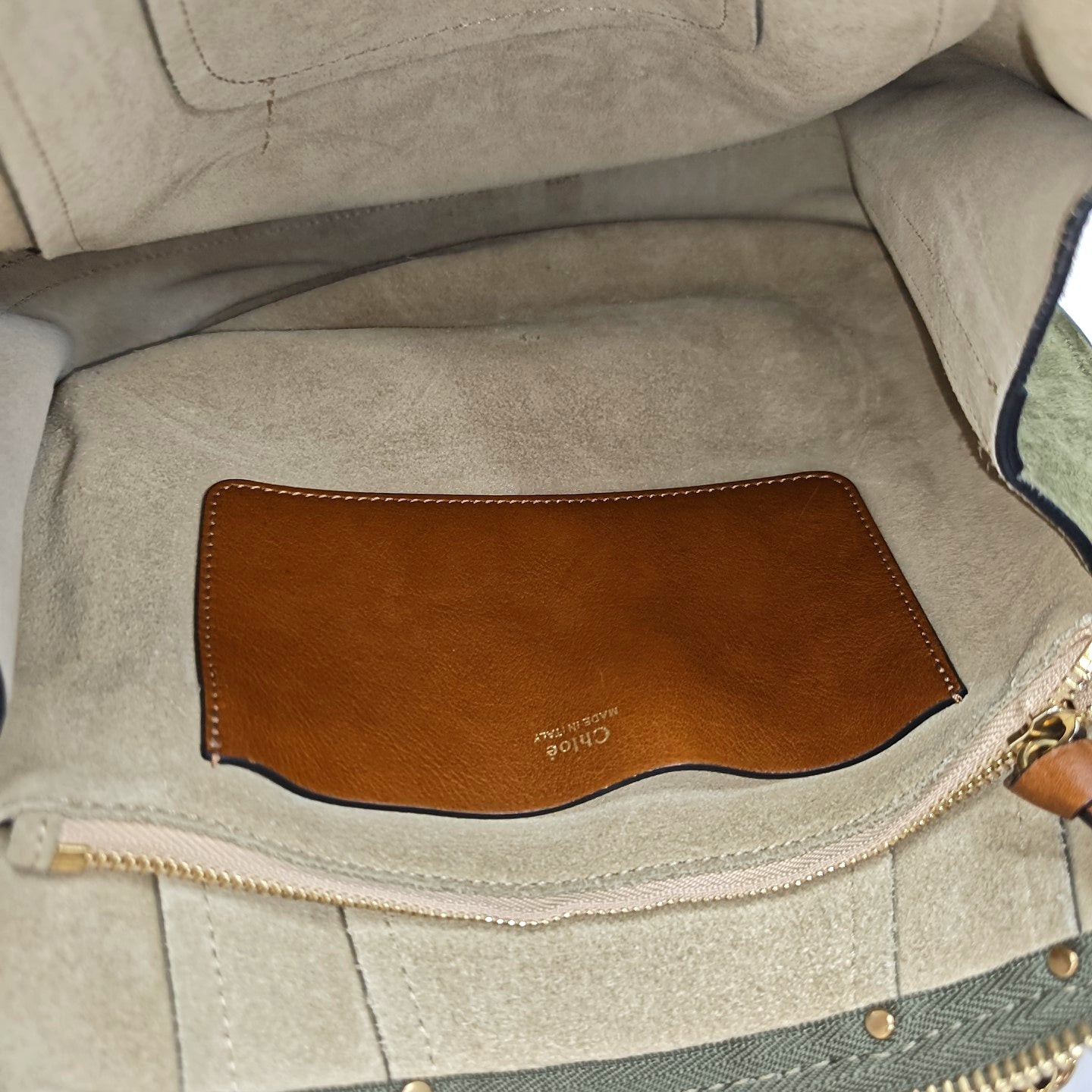 Quilted Suede Shoulder Bag Green