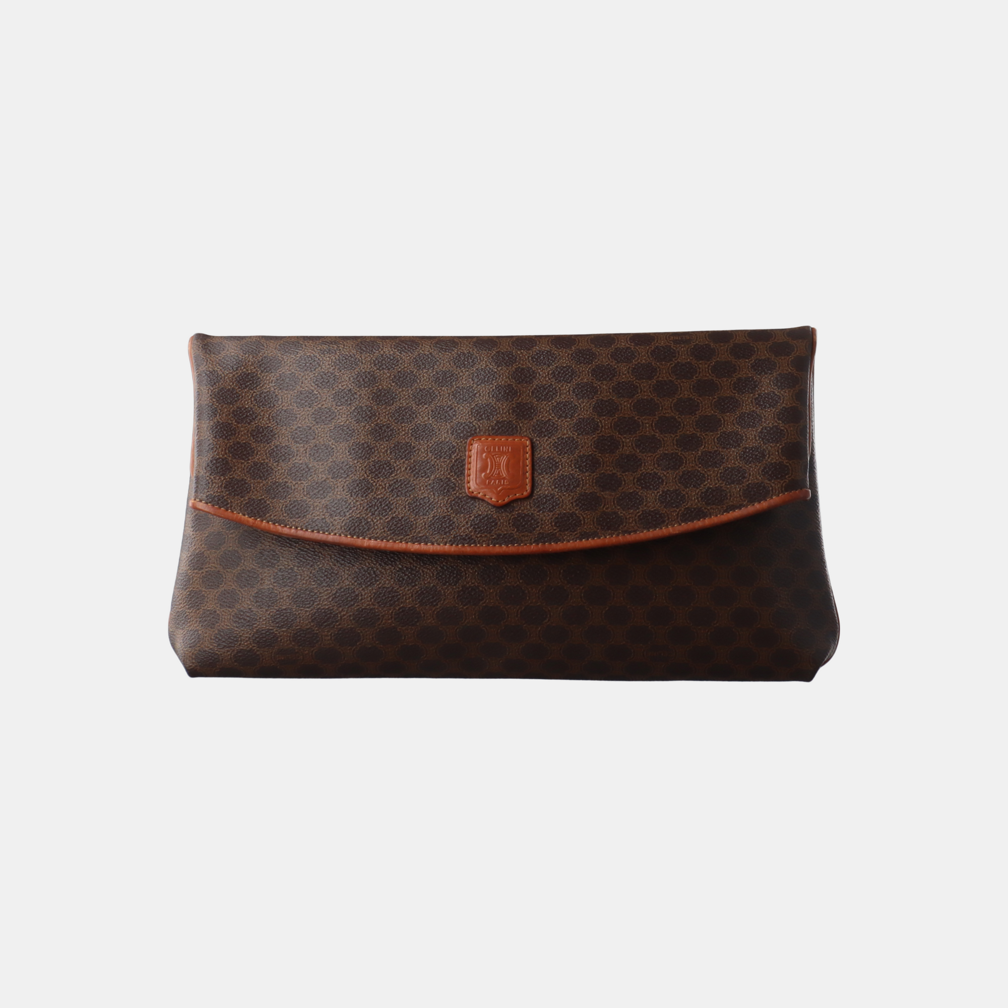 MACADAM CLUTCHES Coated Canvas Brown
