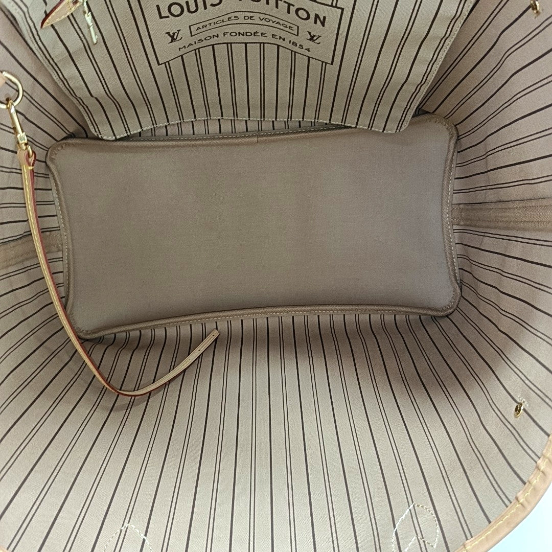 NEVERFULL GM Monogram Coated Canvas Brown