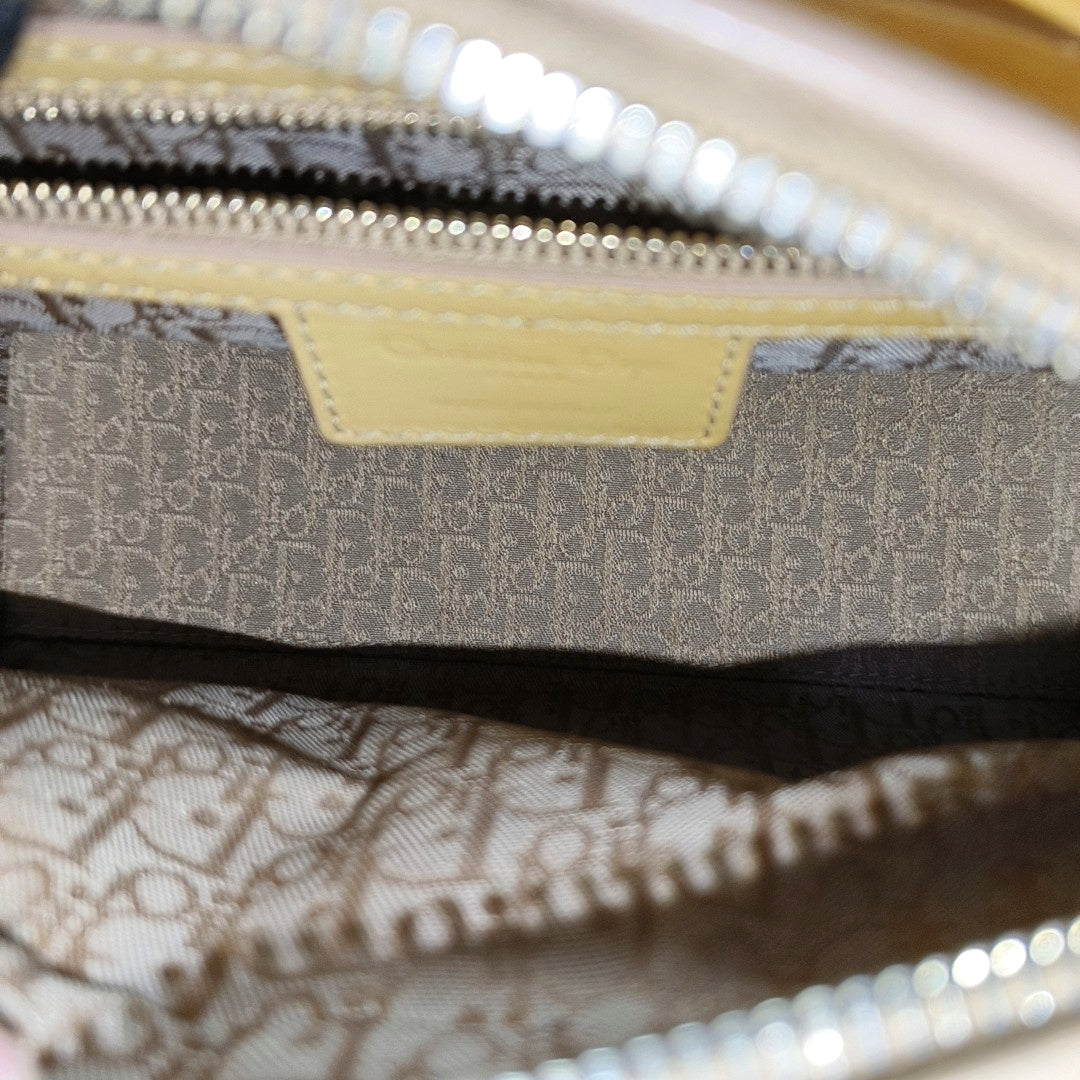 Lady Dior Medium Cannage Patent Leather Yellow