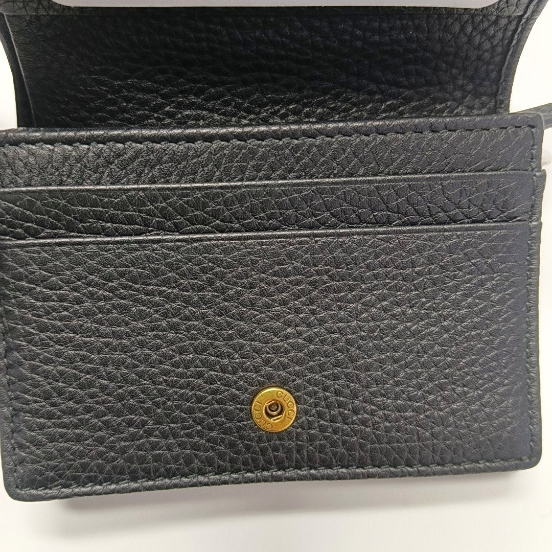 Animalier Large Calfskin Black Card Holder