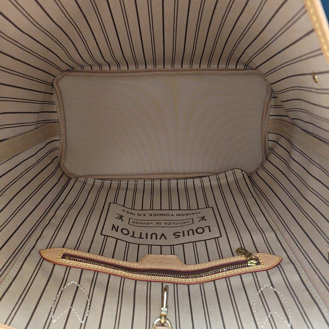 NEVERFULL MM Monogram Coated Canvas Brown