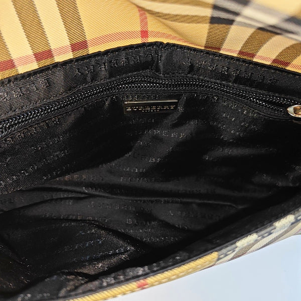 Coated Canvas Shoulder Bag Brown