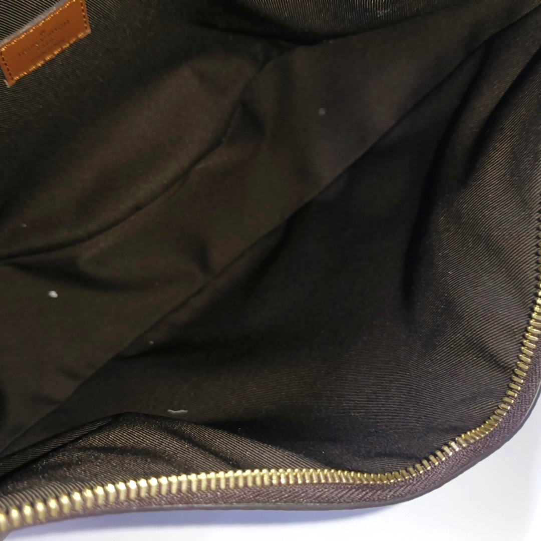 LOOP HOBO Monogram Coated Canvas Brown