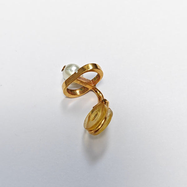 Metal Gold Clip On Earrings