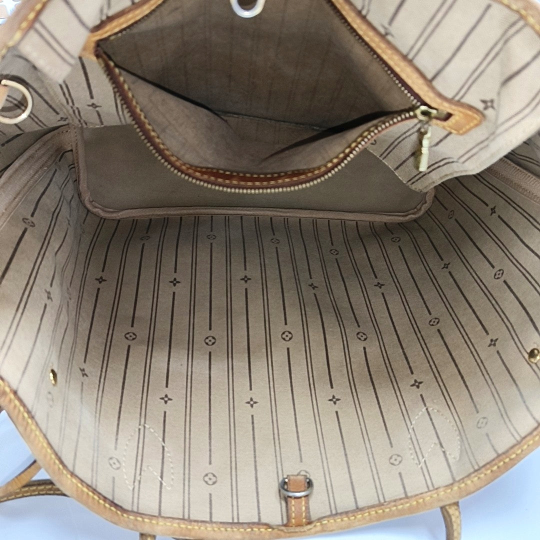 NEVERFULL MM Monogram Coated Canvas Brown