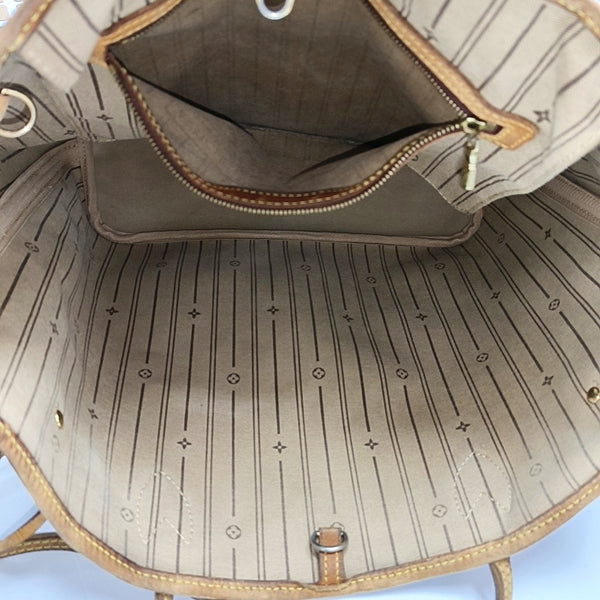 NEVERFULL MM Monogram Coated Canvas Brown