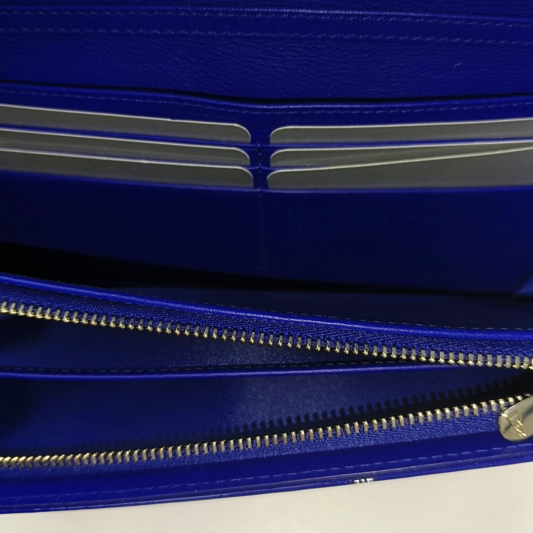 Lady Dior Small Cannage Patent Leather Blue