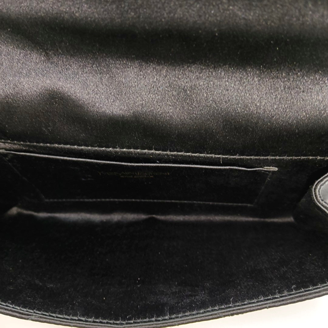 Quilted Silk Satin Black