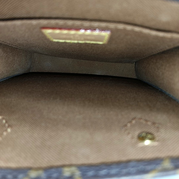 SAC PLAT Mini Monogram Coated Canvas Brown