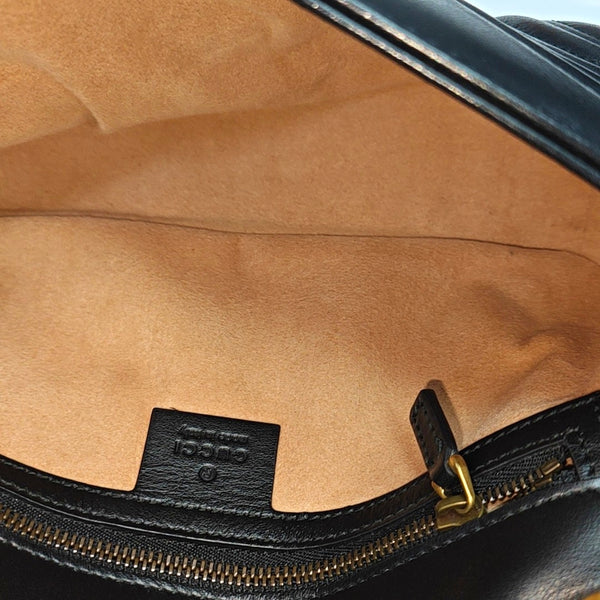 GG Marmont Medium Quilted Calfskin Black