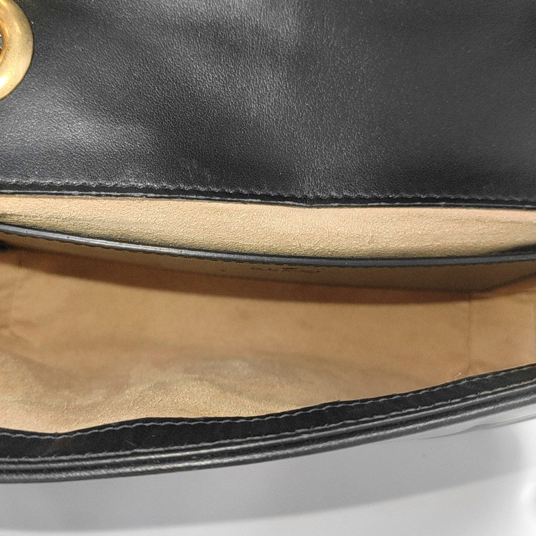 GG Marmont Small Quilted Calfskin Black