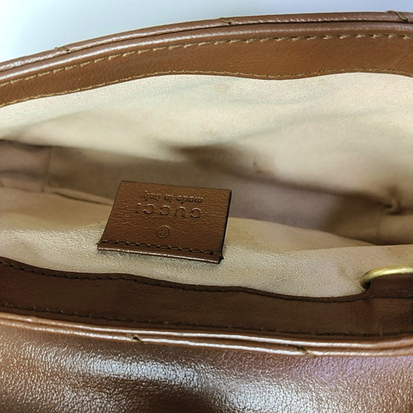 GG Marmont Mini Quilted Calfskin Brown