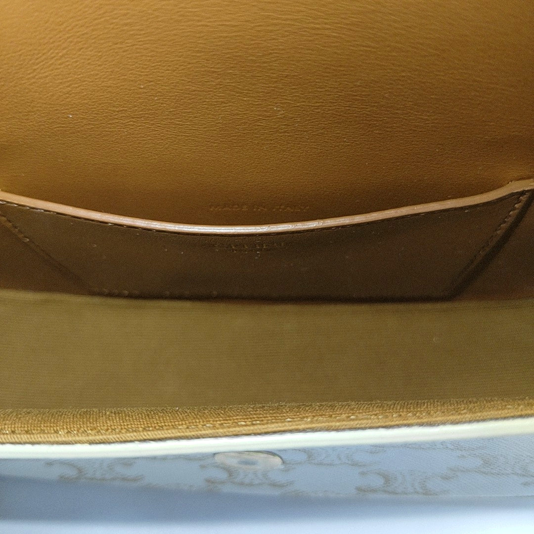 Coated Canvas Shoulder Bag White