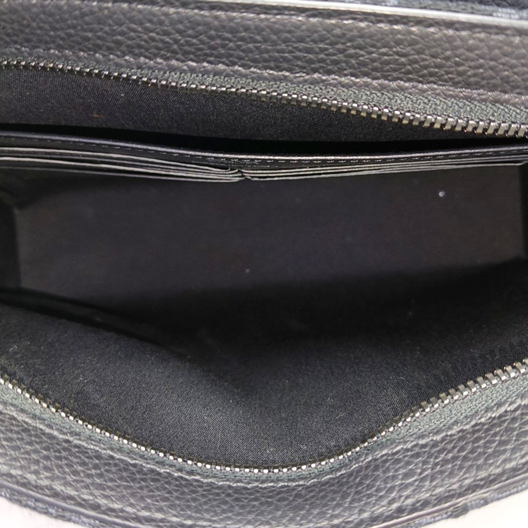 Saddle Medium Oblique Canvas Black