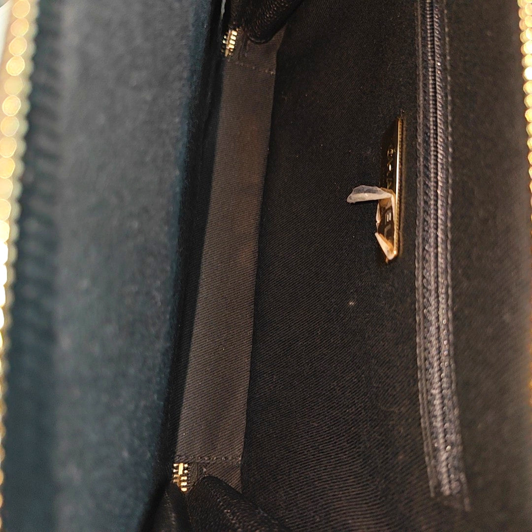 Quilted Grained Calfskin Black