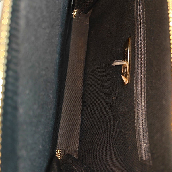 Quilted Grained Calfskin Black