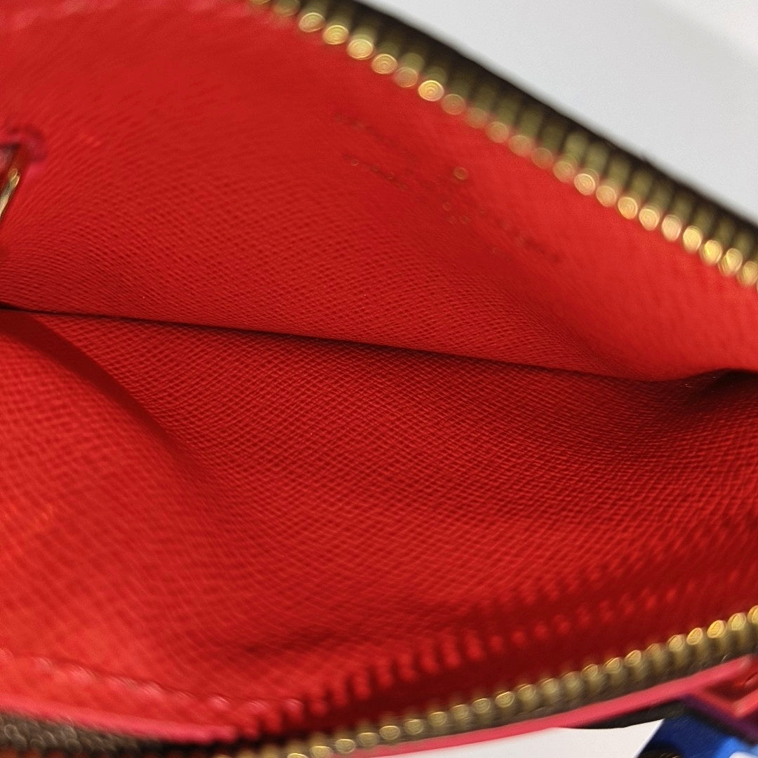 Monogram Coated Canvas Key Pouch Brown