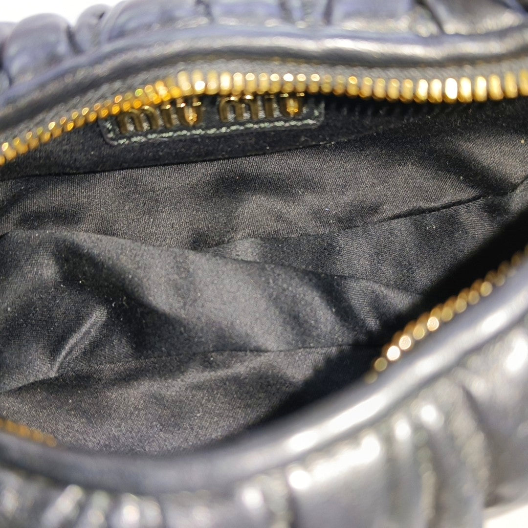 Wander Matelassé Mini Quilted Lambskin Black