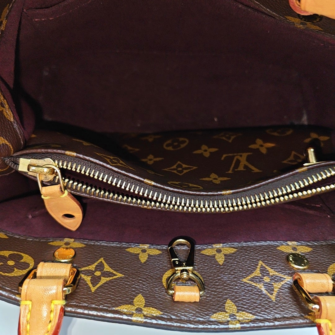 MONTAIGNE Monogram Coated Canvas Brown