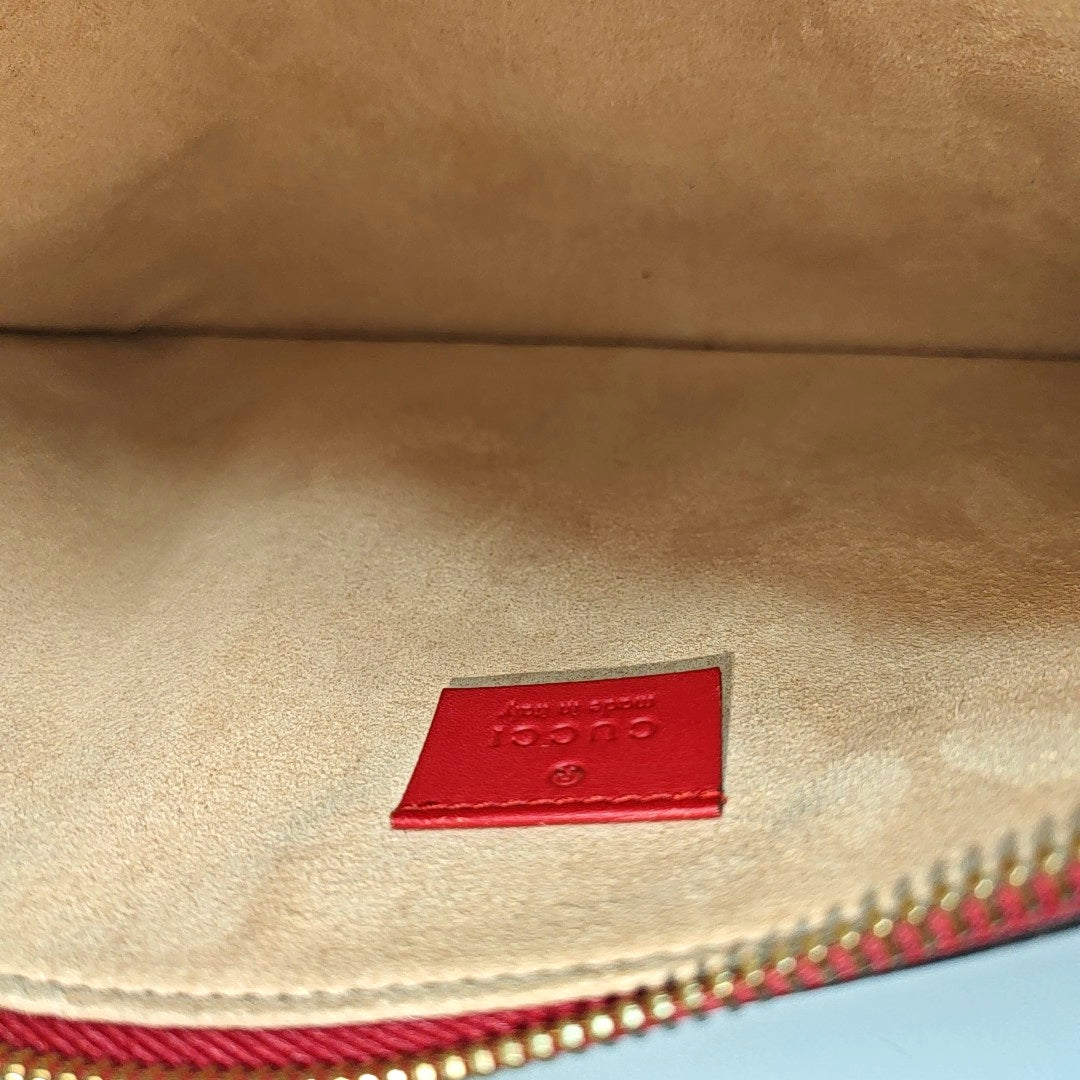 Monogram Coated Canvas Clutch Beige