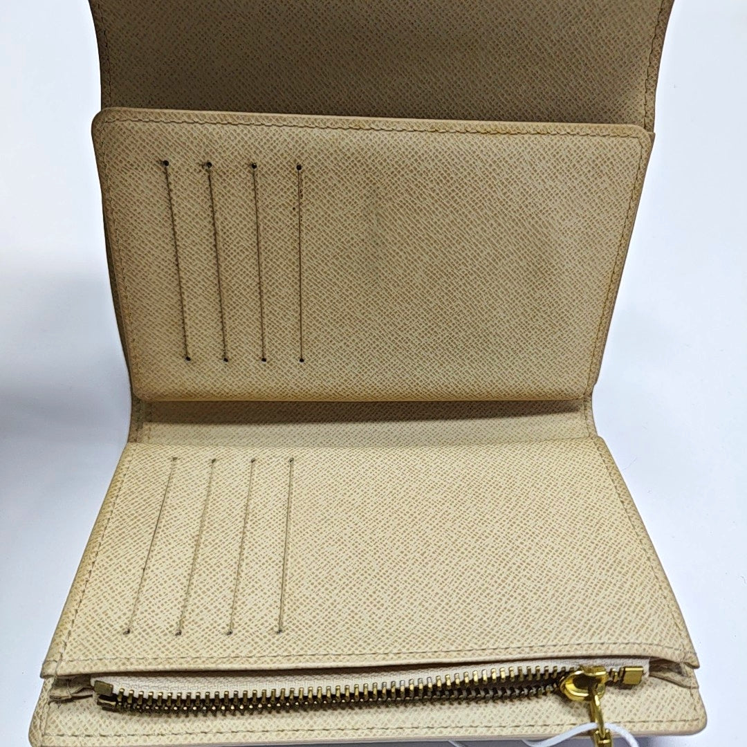 ALEXANDRA Damier Azur Coated Canvas White Wallet