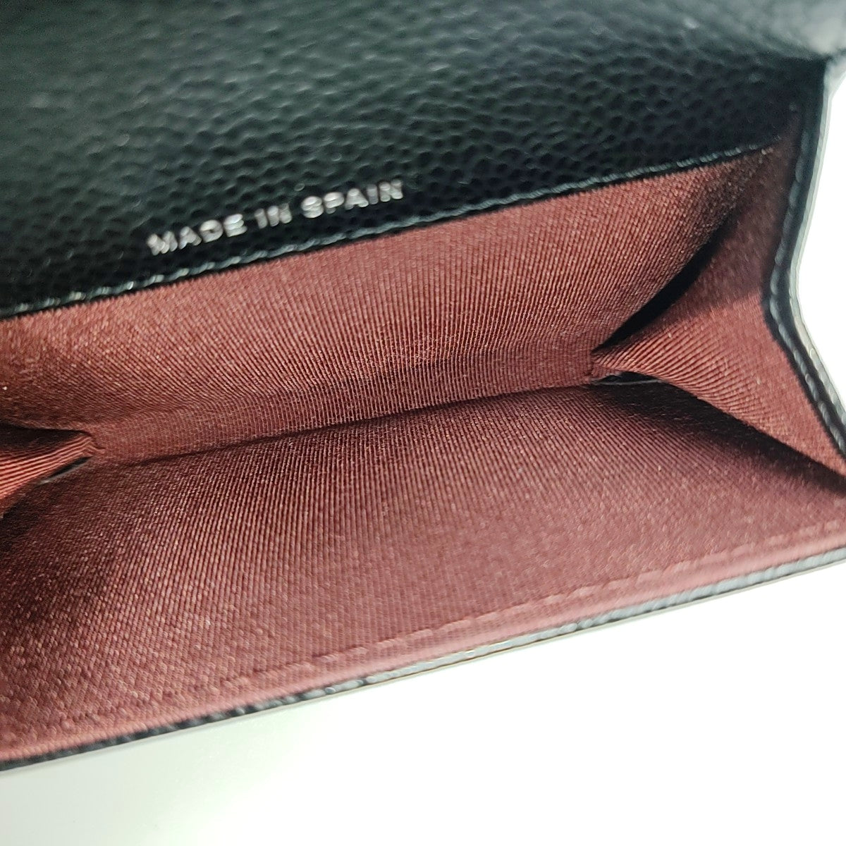 Quilted Grained Calfskin Wallet Black