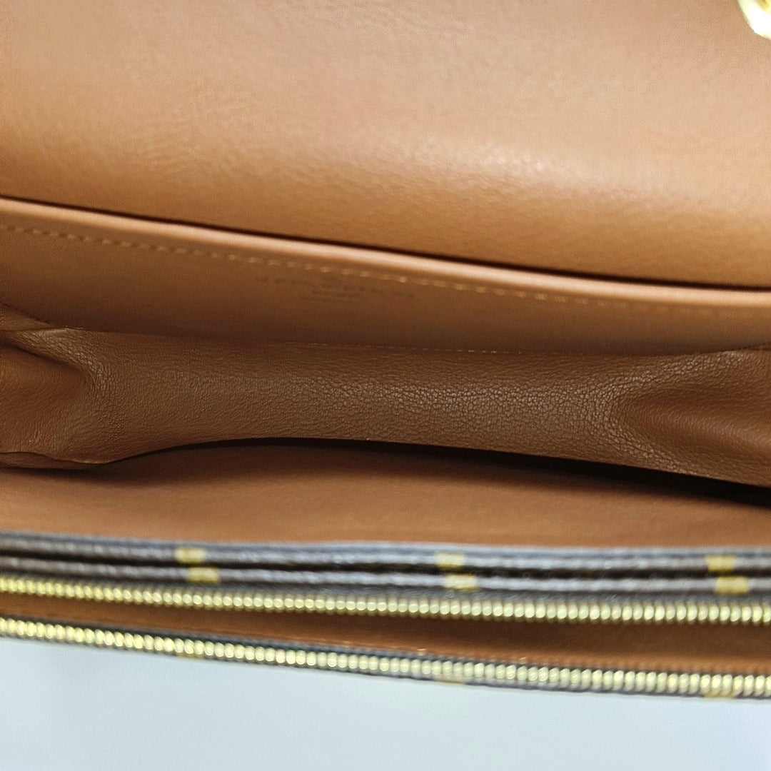 MARCEAU Monogram Coated Canvas Brown