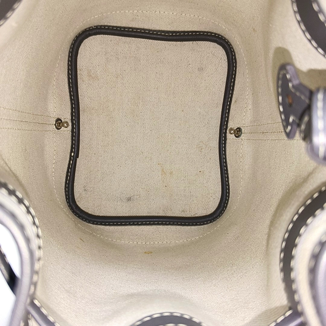 Authenticated pre-owned  Petit Flot Coated Canvas Grey - Bucket Bag at Looply
