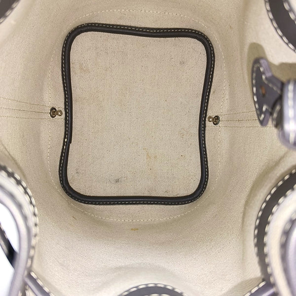 Authenticated pre-owned  Petit Flot Coated Canvas Grey - Bucket Bag at Looply