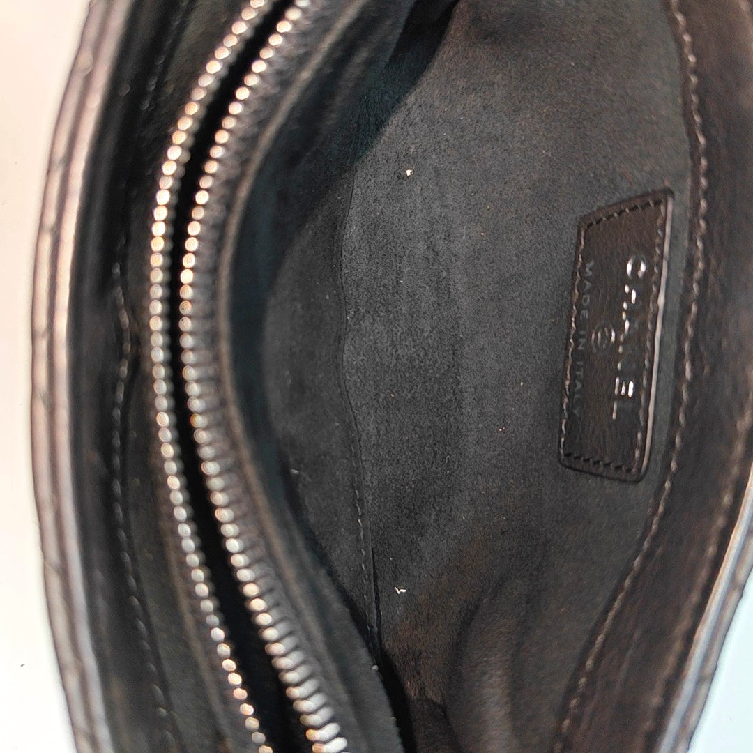 Quilted Calfskin Shoulder Bag Black