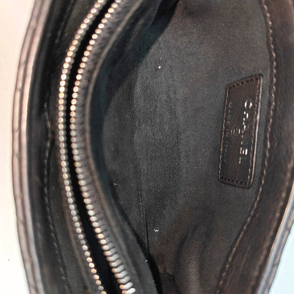Quilted Calfskin Shoulder Bag Black