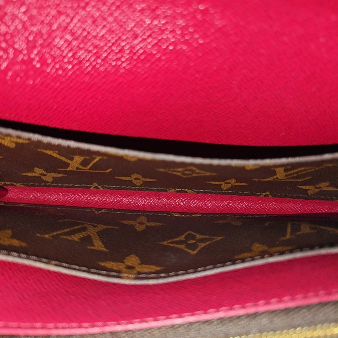 EMILIE Monogram Coated Canvas Brown Wallet