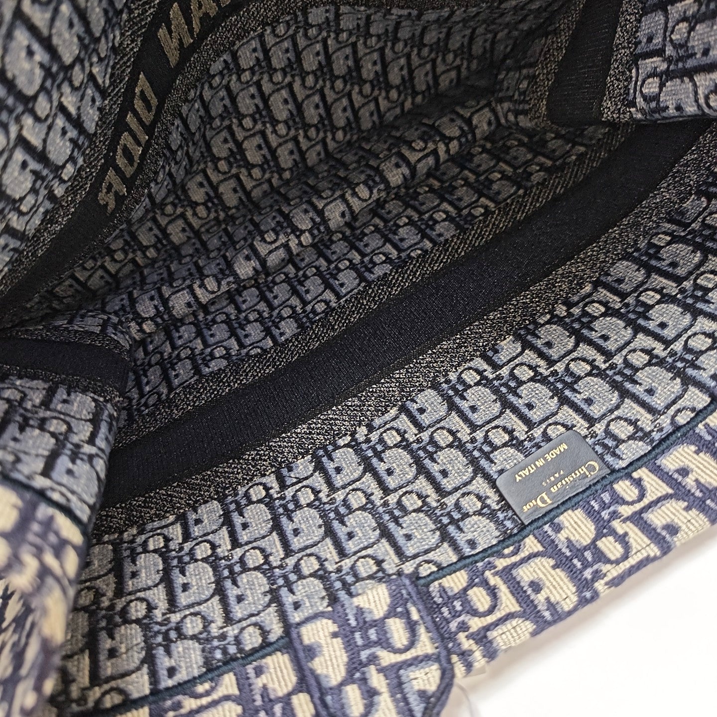 Book Tote Large Oblique Canvas Blue