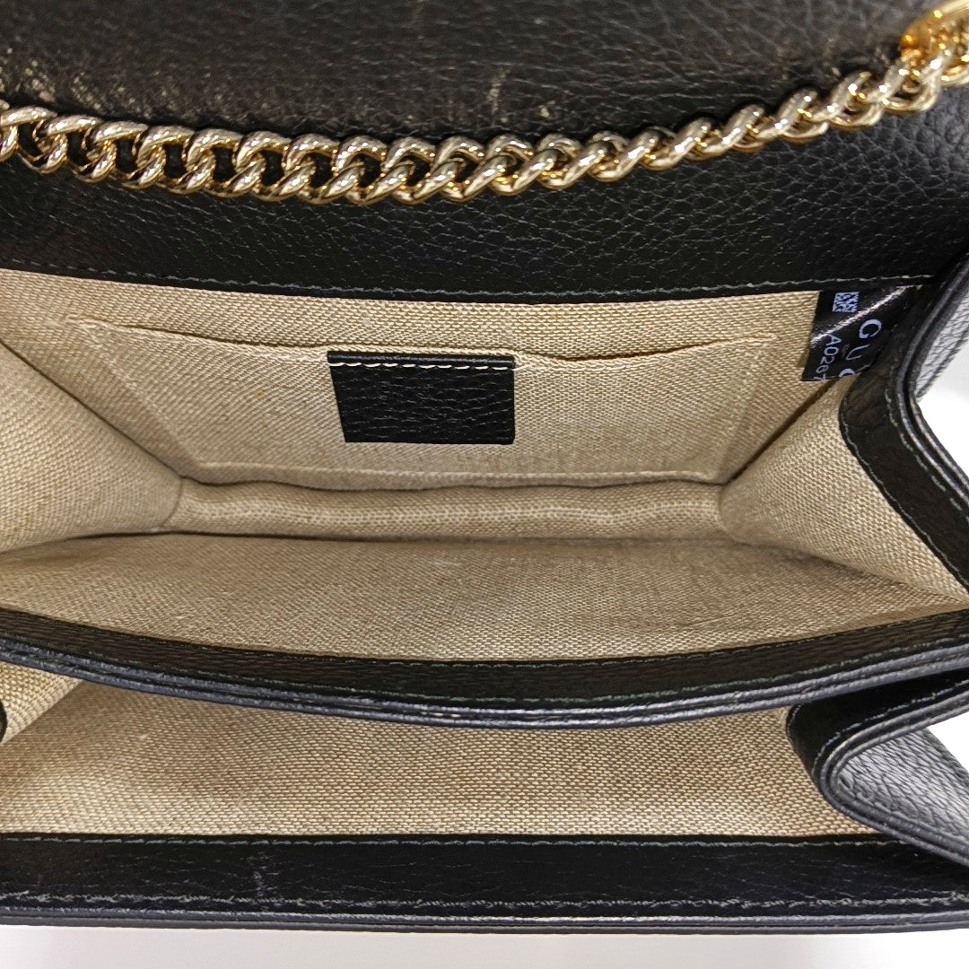 Interlocking G Small Calfskin Black