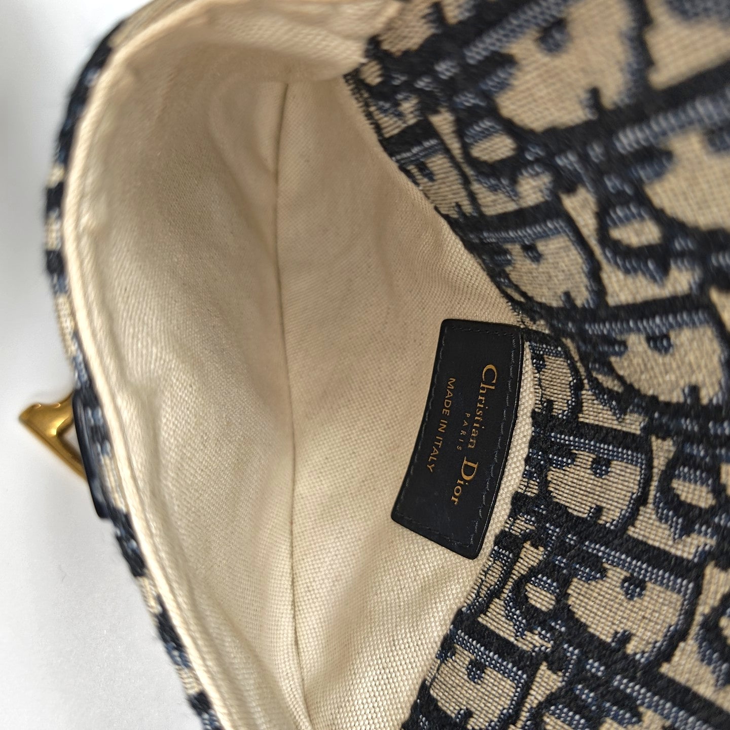 Saddle Mini Oblique Canvas Blue