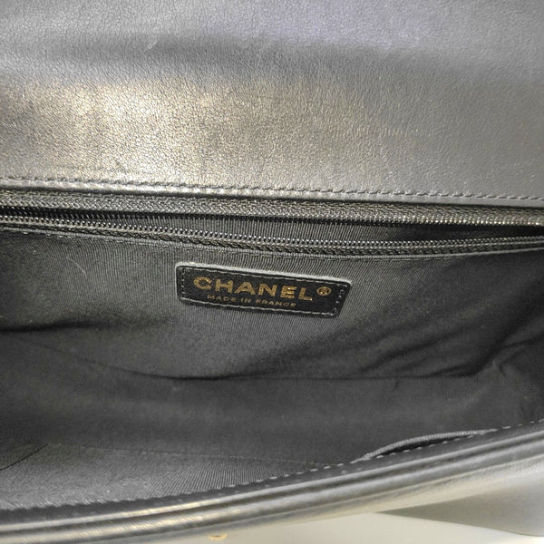 BOY CHANEL Large Quilted Calfskin Black