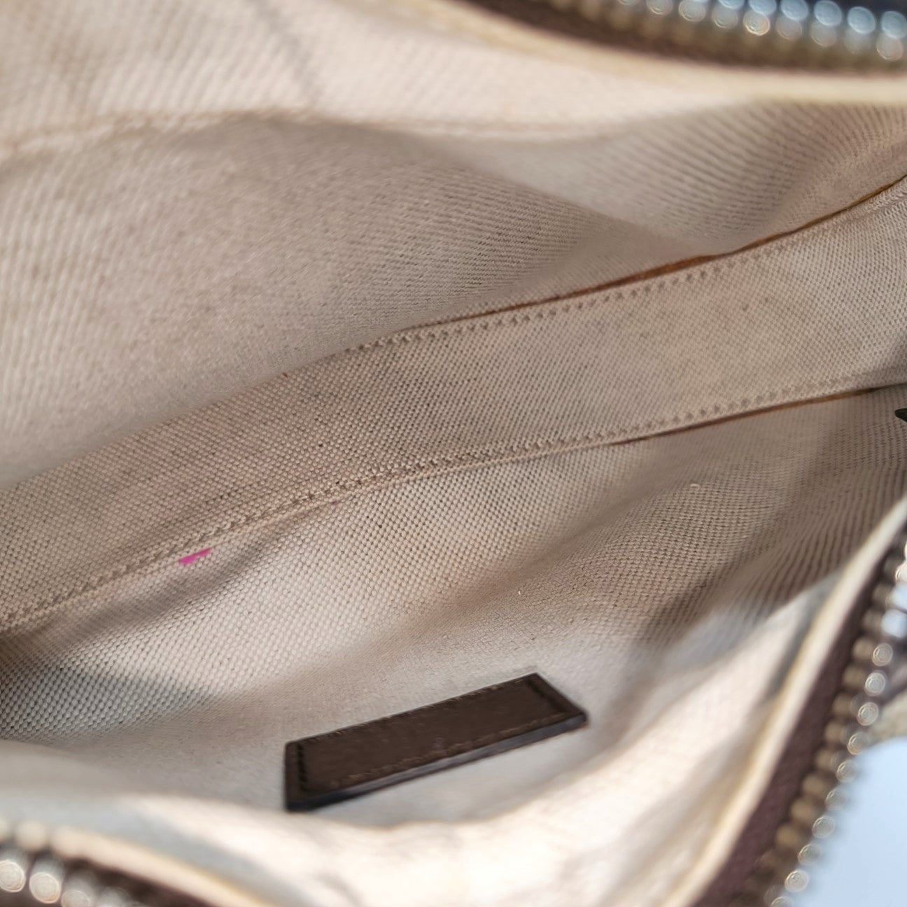 Monogram Coated Canvas Shoulder Bag Beige