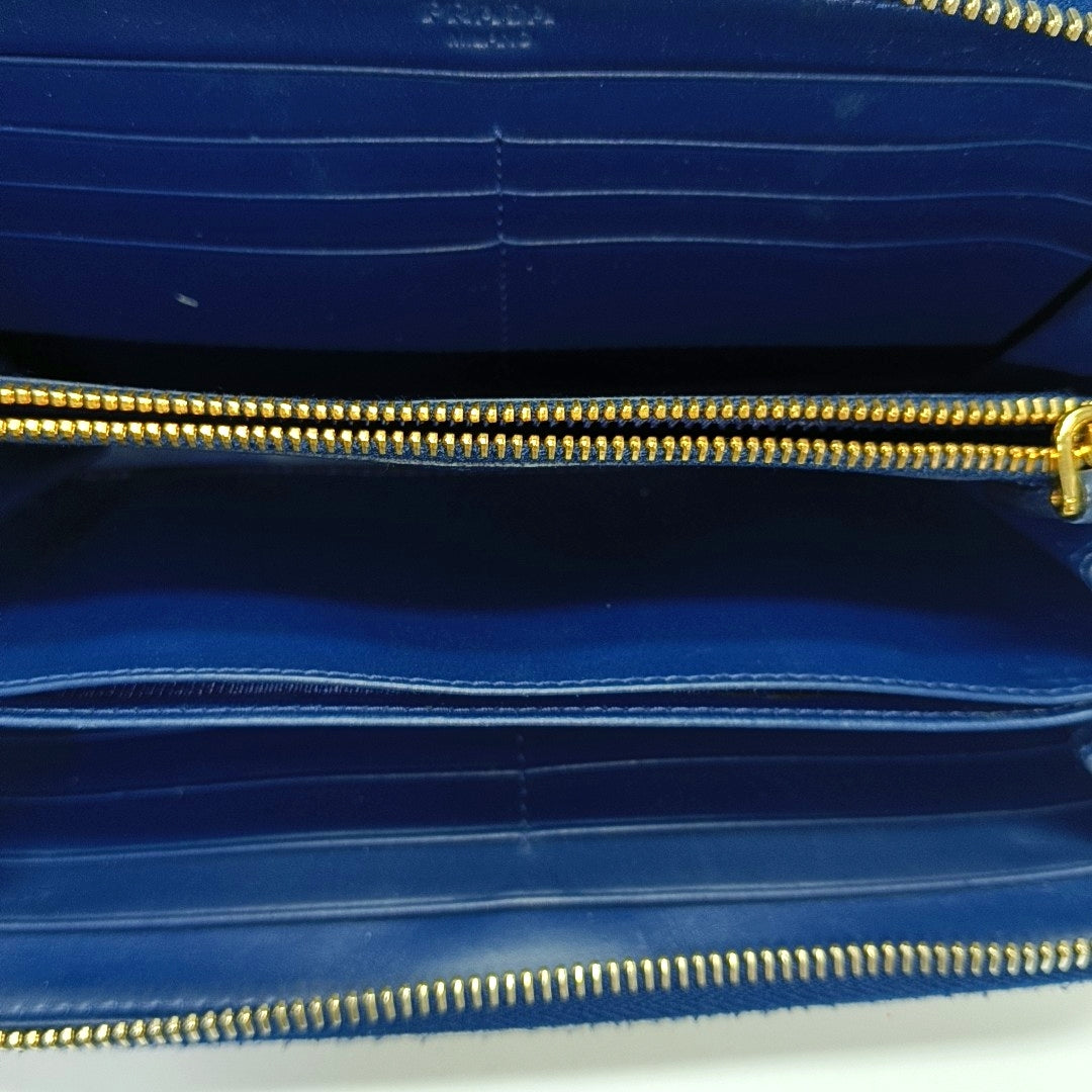 Calfskin Wallet Blue