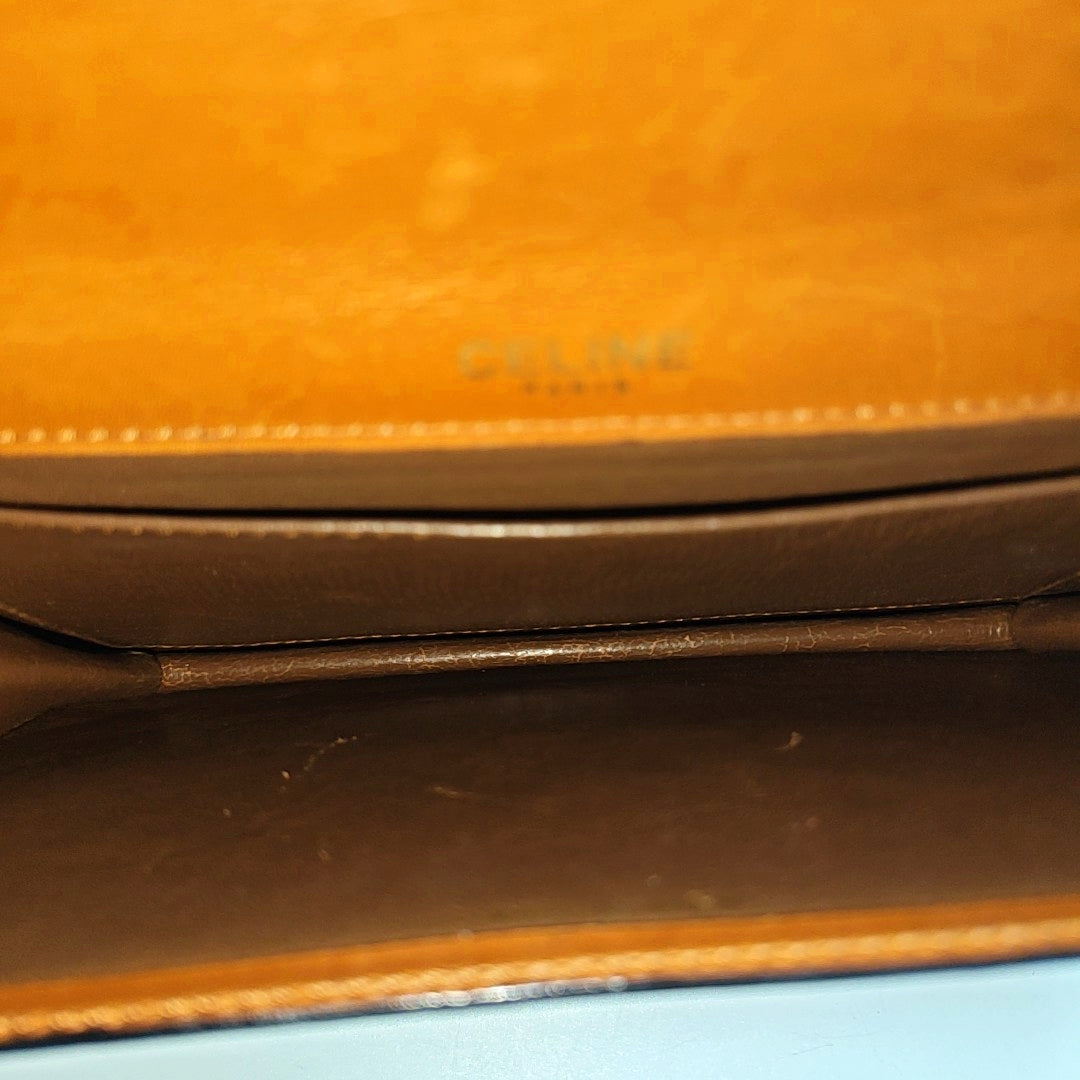 Calfskin Shoulder Bag Brown