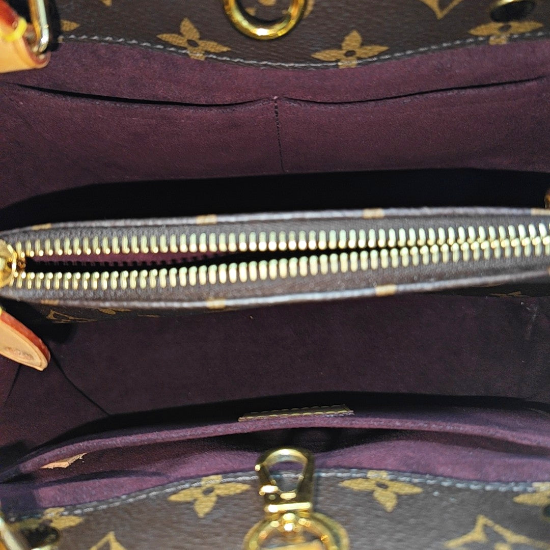 MONTAIGNE Monogram Coated Canvas Brown