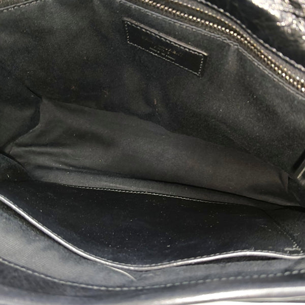 NIKI Medium Chevron Calfskin Black