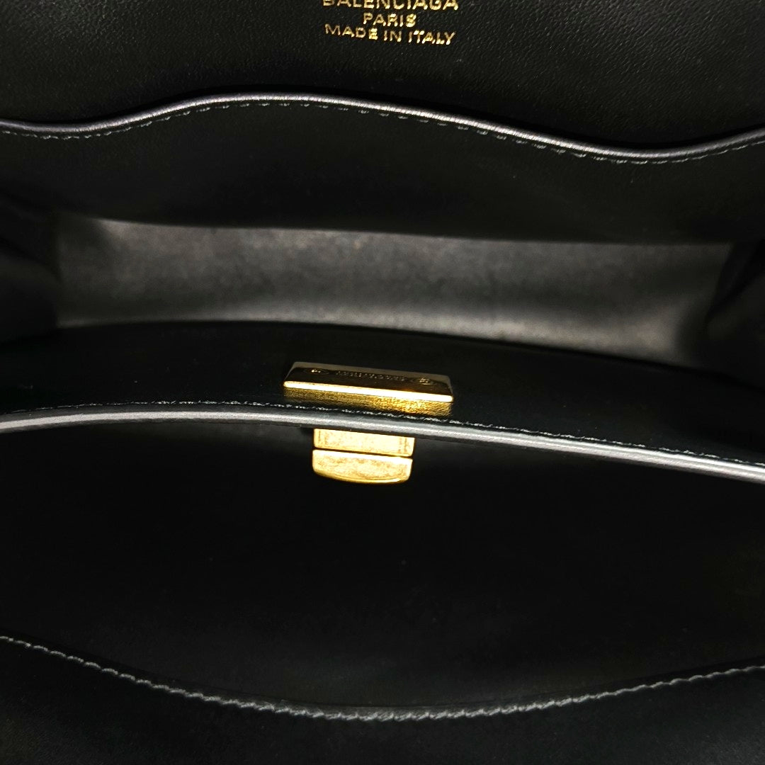 Calfskin Shoulder Bag Mini Black