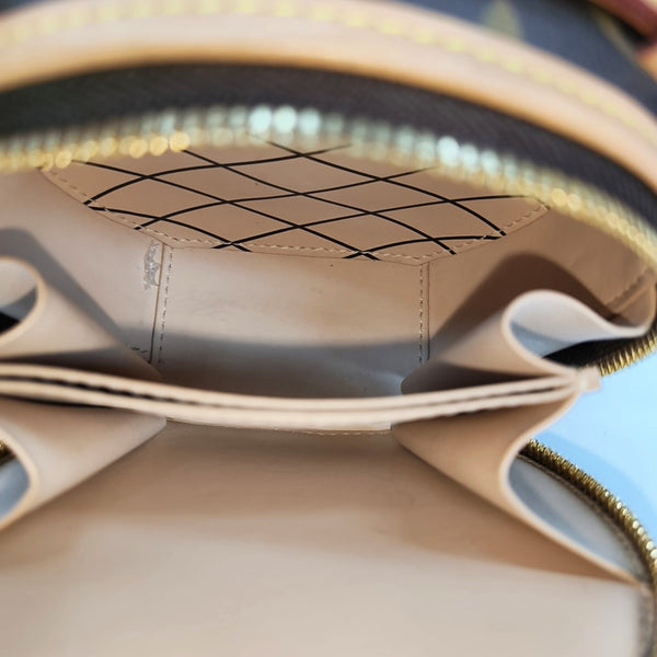 BOITE CHAPEAU Mini Monogram Coated Canvas Brown