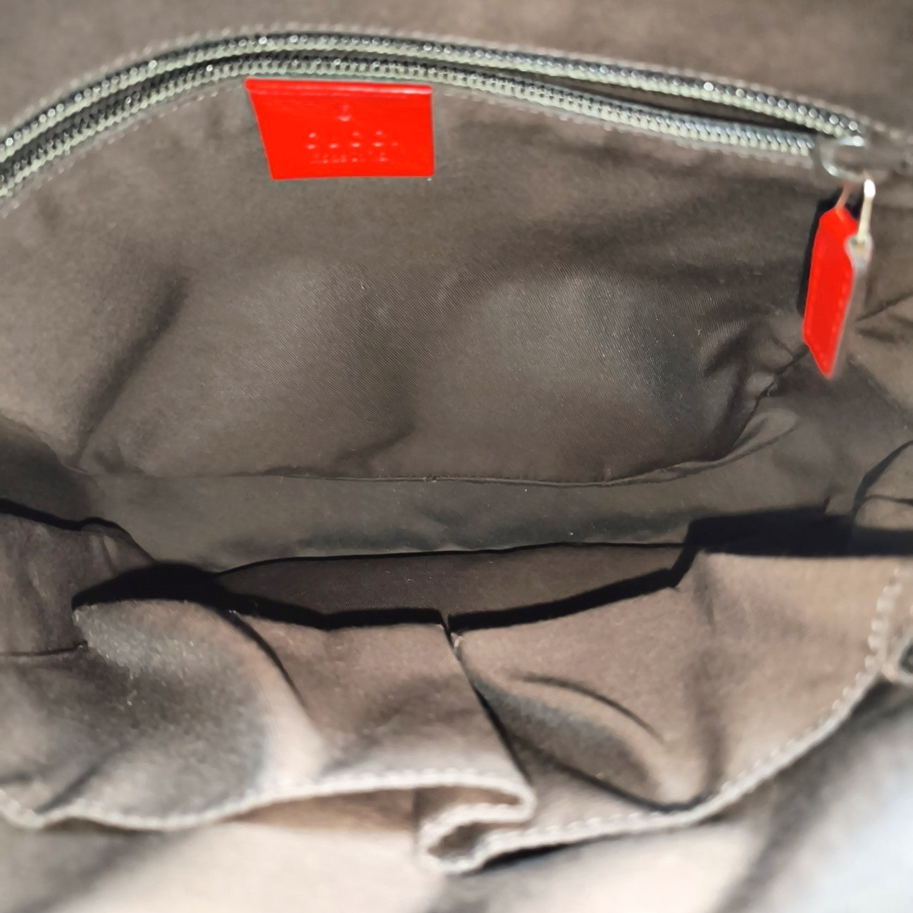 Monogram Calfskin Shoulder Bag Red