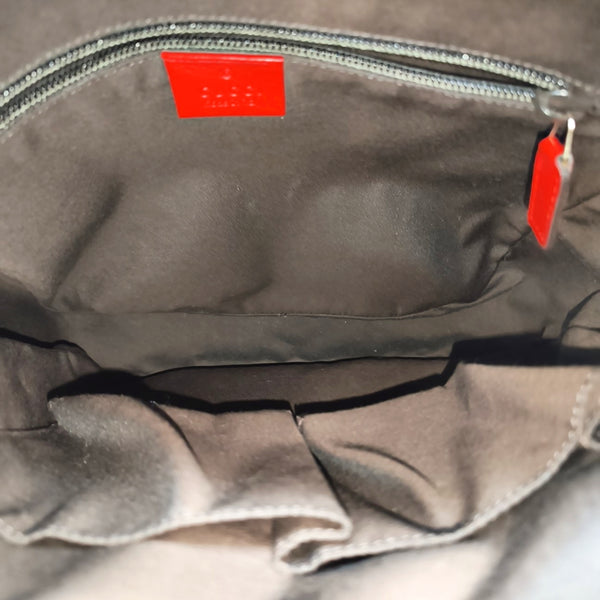 Monogram Calfskin Shoulder Bag Red
