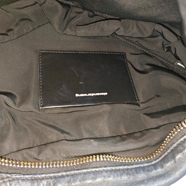 Leather Top Handle Bag Black