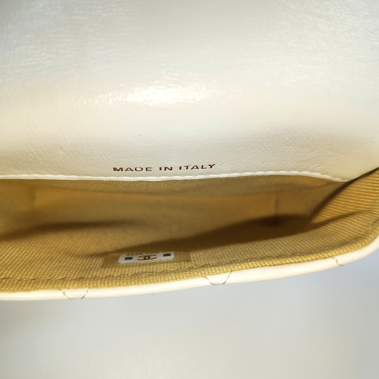 Quilted Calfskin Belt Bag White