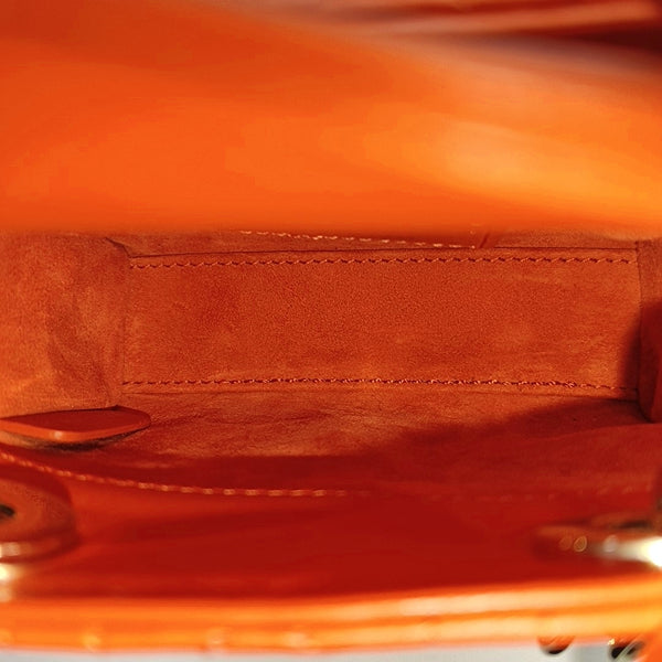 Authenticated pre-owned  Lady Dior Super Mini Cannage Lambskin Orange - Shoulder Bag at Looply